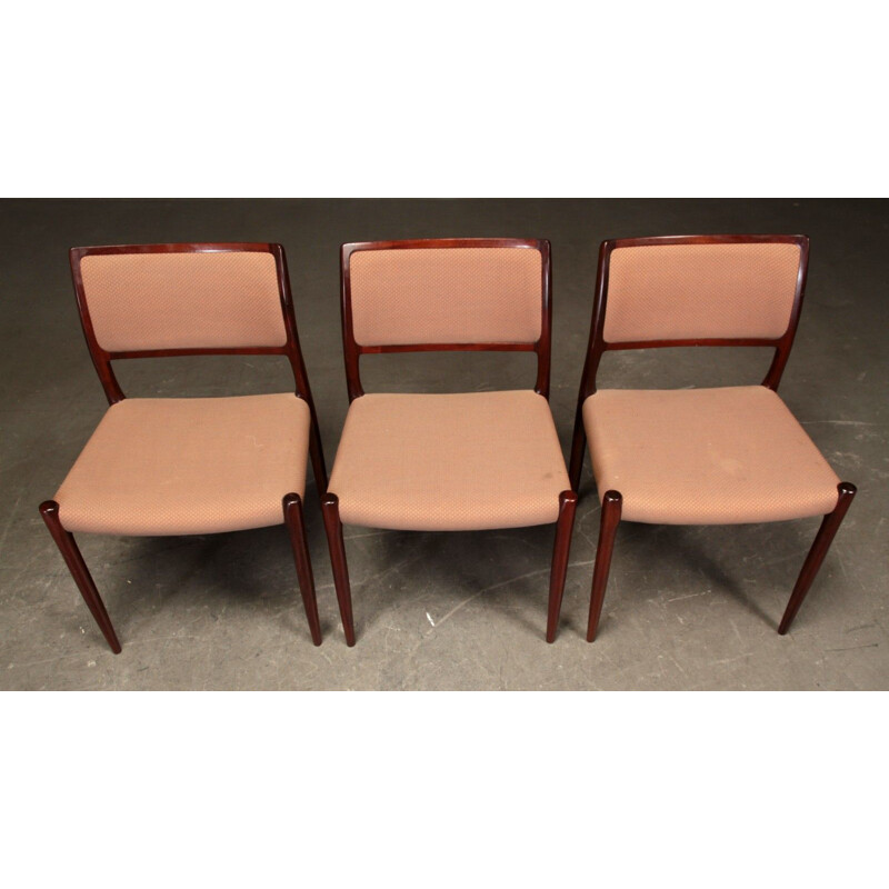 Ensemble de 7 chaises en acajou de Niels Otto Moller, 1960