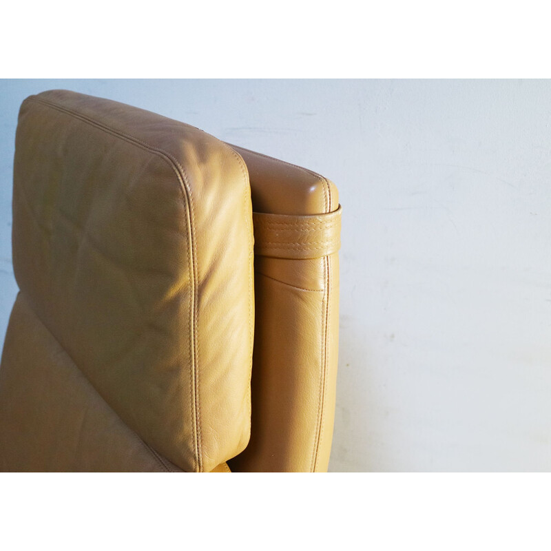 Vintage Danish leather armchair, 1960s 