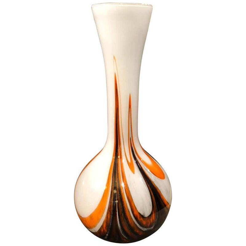 Vintage opaline vase, Italy, 1970s