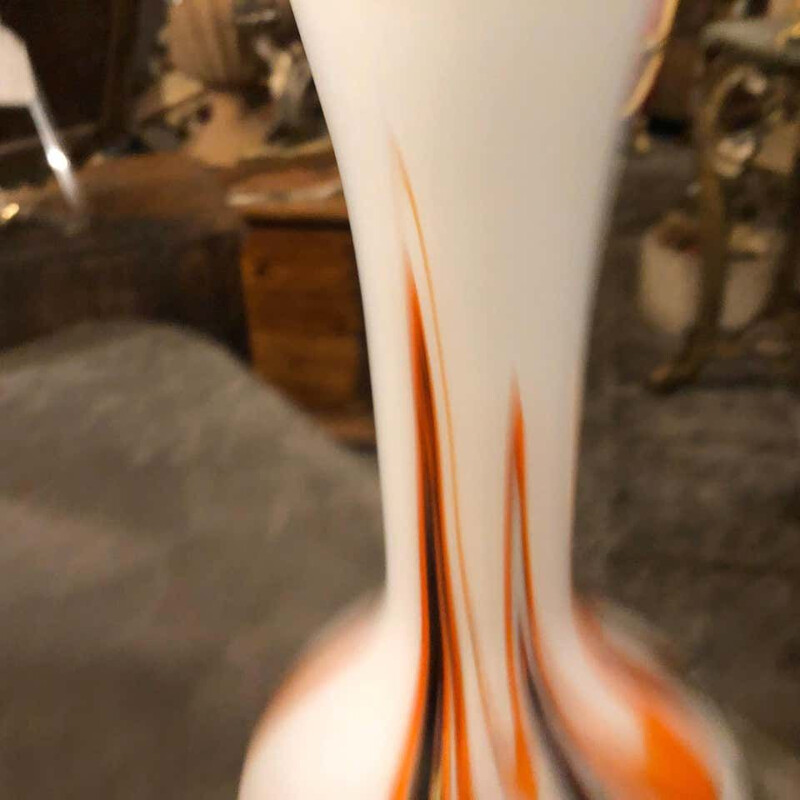 Vintage opaline vase, Italy, 1970s