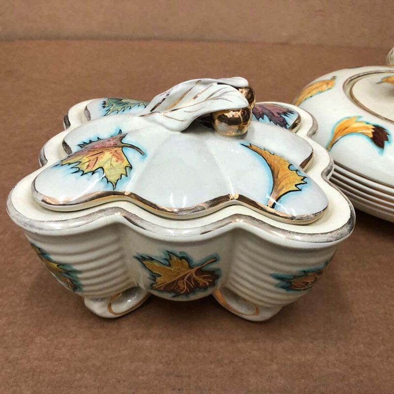 Coppia di scatole in ceramica italiana vintage, 1960