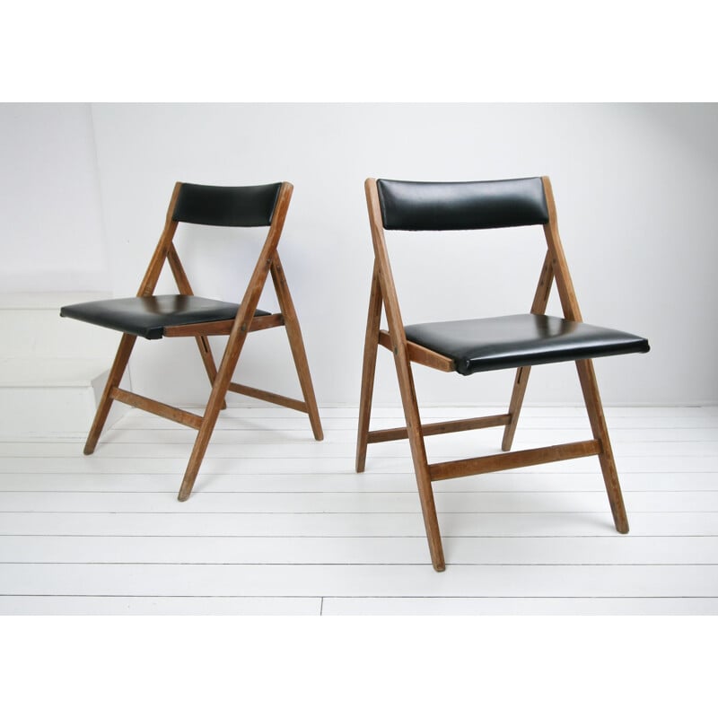 Pair of vintage Eden dining chairs from Gio Ponti, 1950s