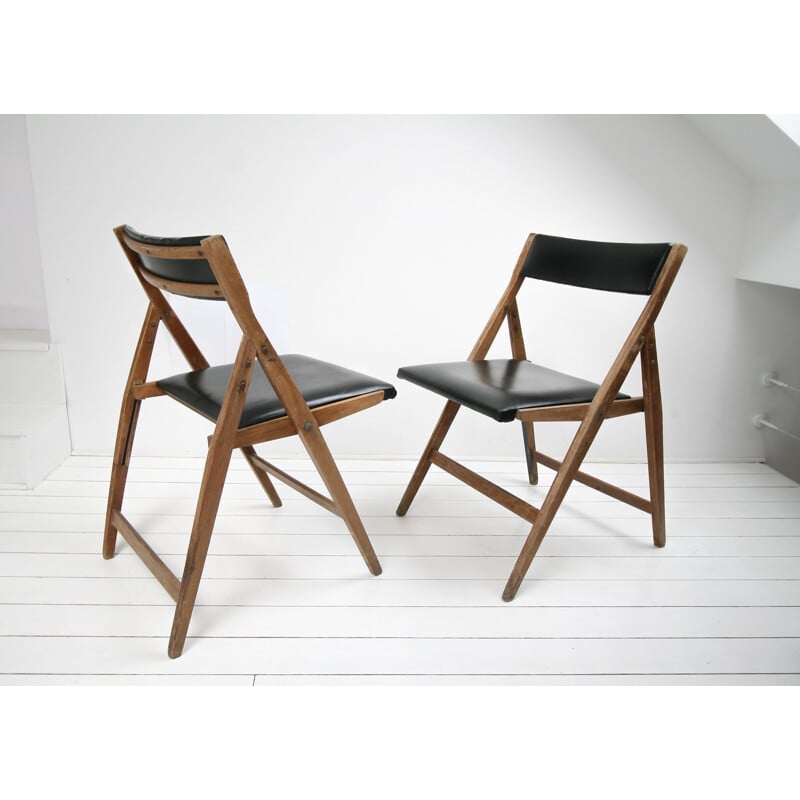 Pair of vintage Eden dining chairs from Gio Ponti, 1950s