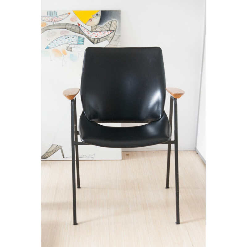 Set of 2 Black Shell Dining Chairs by Niko Kralj for Stol