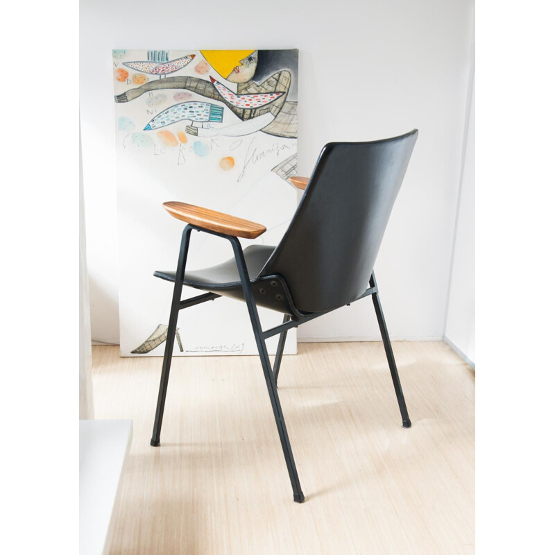 Set of 2 Black Shell Dining Chairs by Niko Kralj for Stol