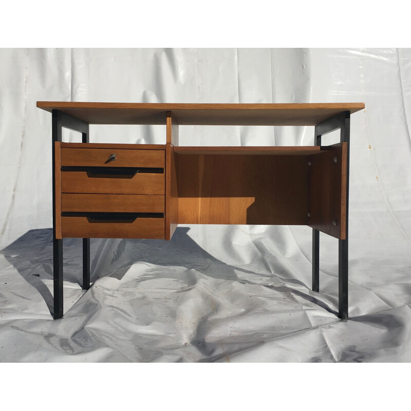 Bureau vintage en chêne 1960