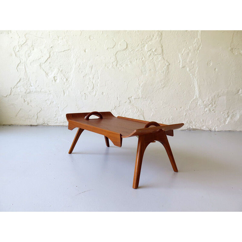 Mid-Century Modern Teak Foldable Tray