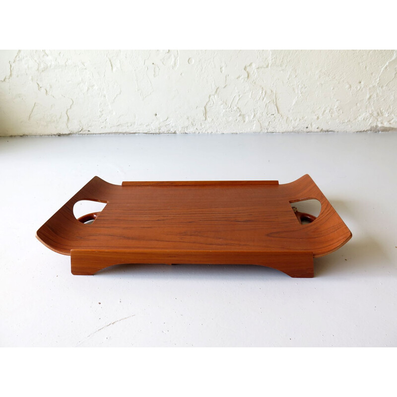 Mid-Century Modern Teak Foldable Tray