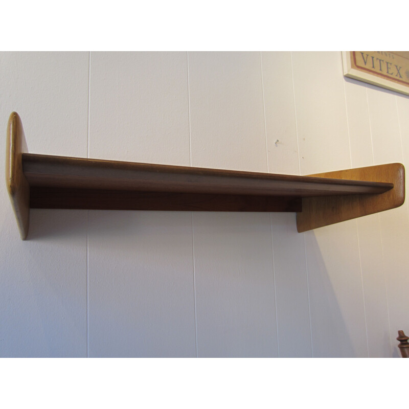 Scandinavian teak wall shelf