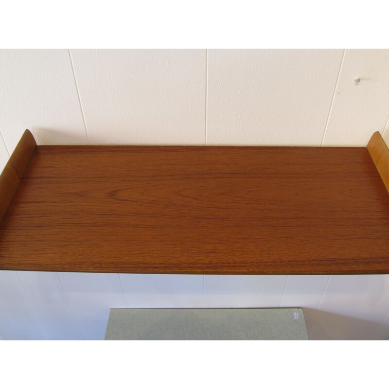 Scandinavian teak wall shelf