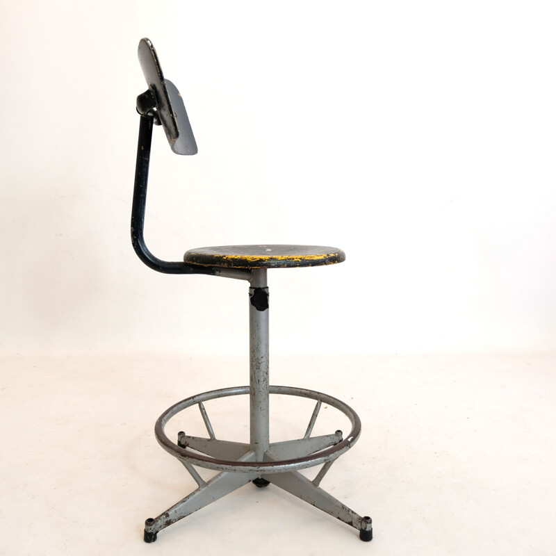 Vintage adjustable workshop chair, 1960-1970s