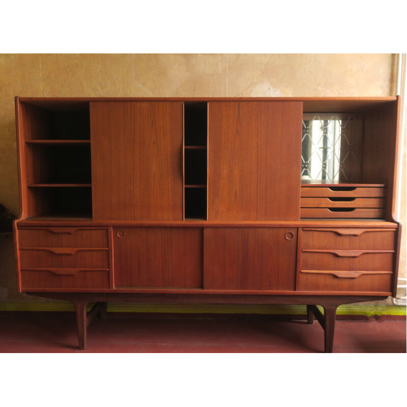 Vintage Teak highboard, Denmark, 1960s