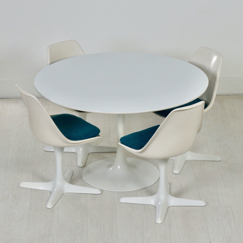 Vintage Tulip dining set by Maurice Burke for Arkana, 1960