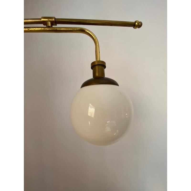 Vintage brass slide lamp