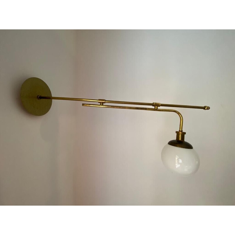 Vintage brass slide lamp