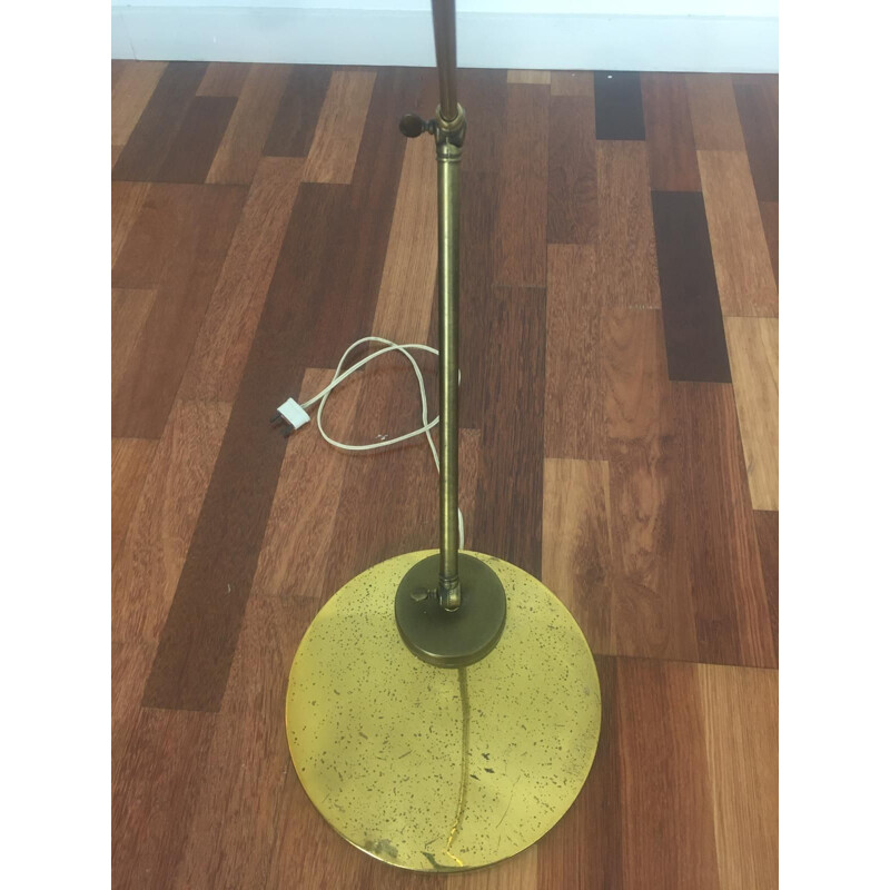 Stilnovo vintage brass 1950s floor lamp