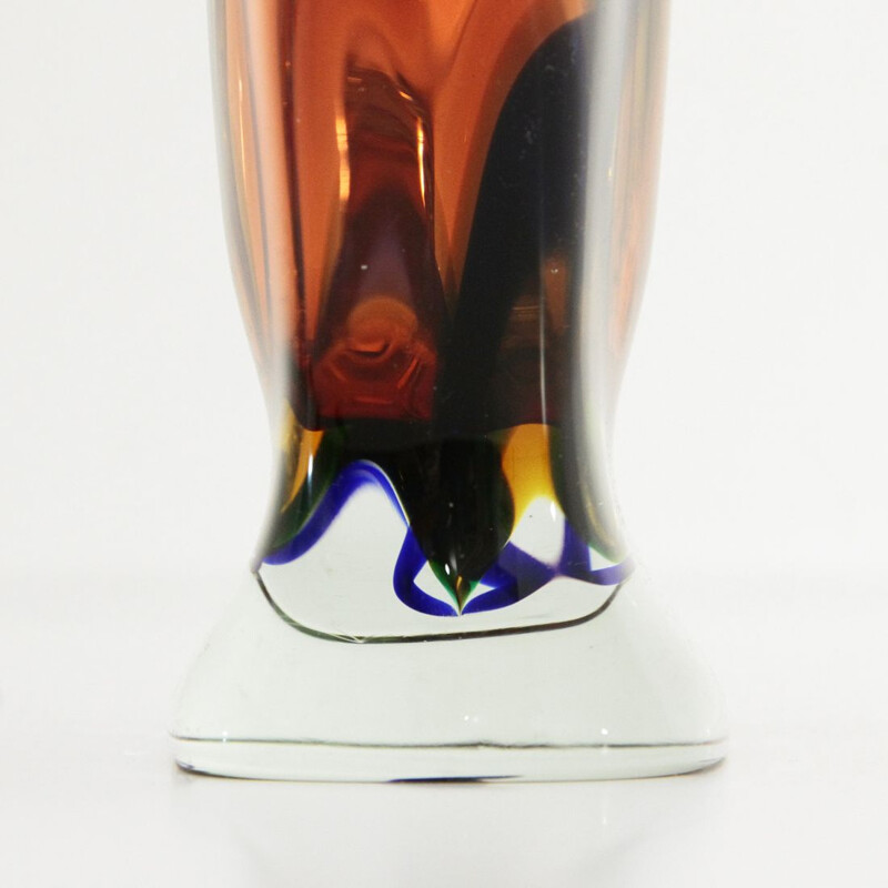 Vaso da fiori in vetro di Murano vintage, 1950