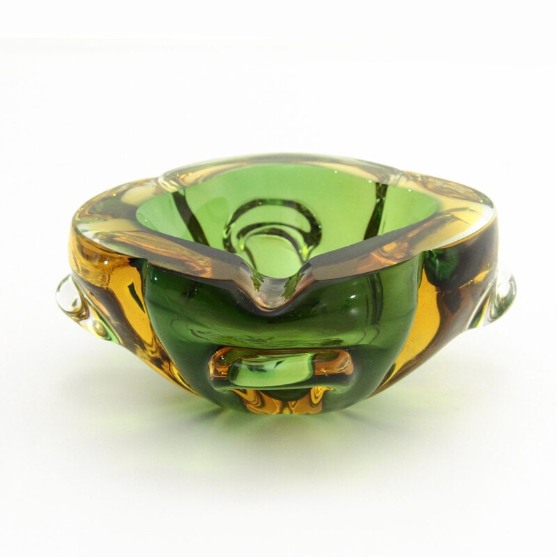 Vintage colored murano glass ashtray, 1950s