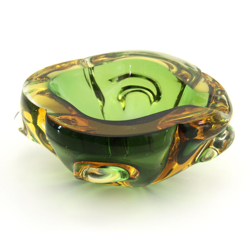 Vintage colored murano glass ashtray, 1950s