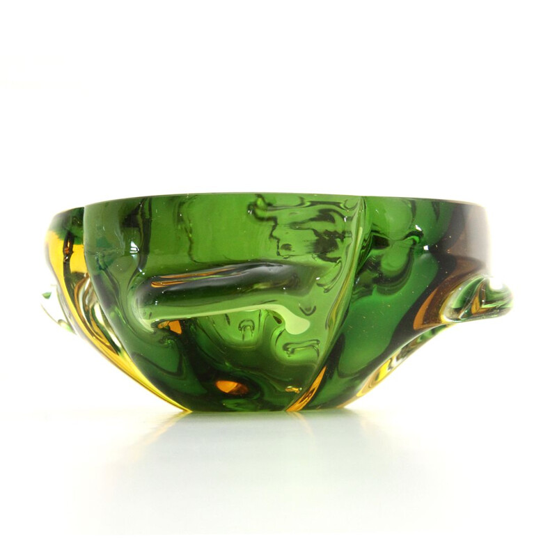 Vintage colored murano glass ashtray, 1950s