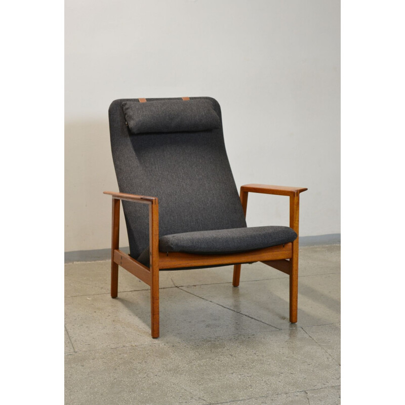 Vintage scandinavian reclining armchair, 1960s