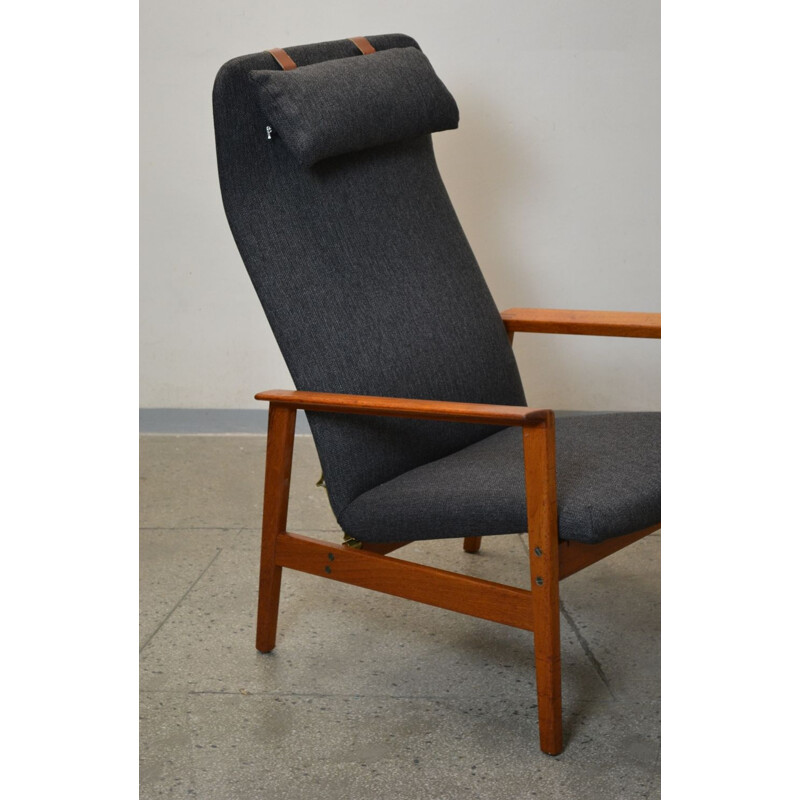 Vintage scandinavian reclining armchair, 1960s