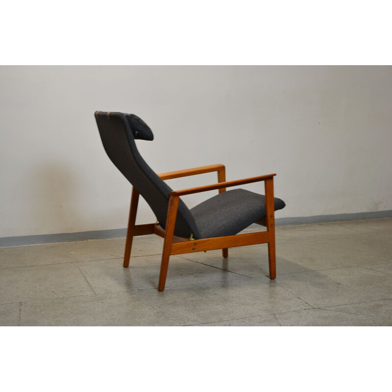 Vintage scandinavian reclining armchair, 1960s