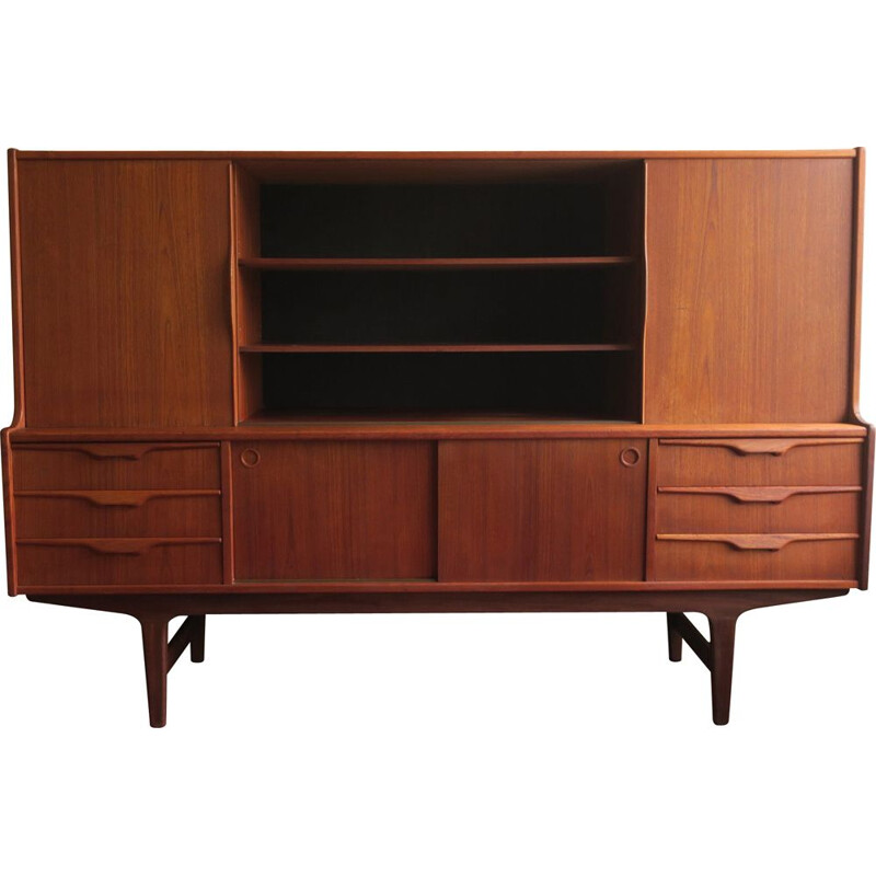 Vintage Teak highboard, Denmark, 1960s