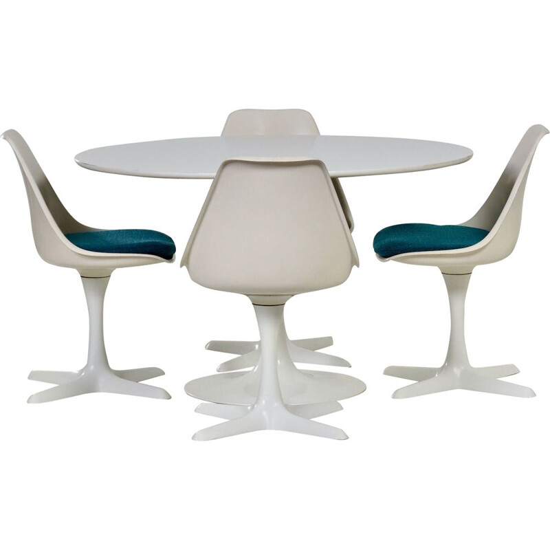 Vintage Tulip dining set by Maurice Burke for Arkana, 1960