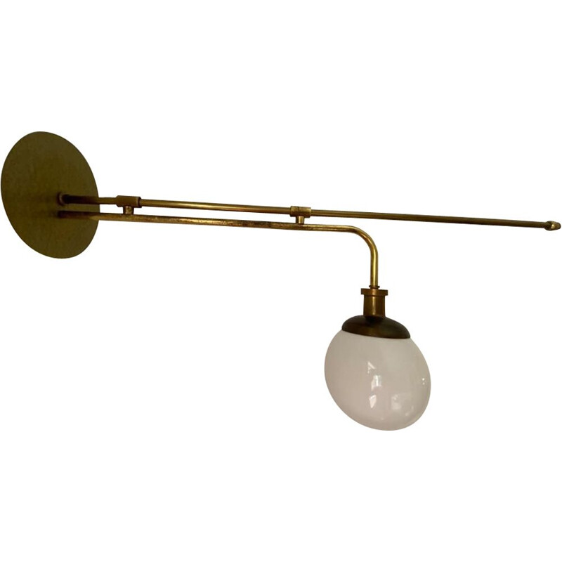 Vintage brass slide lamp