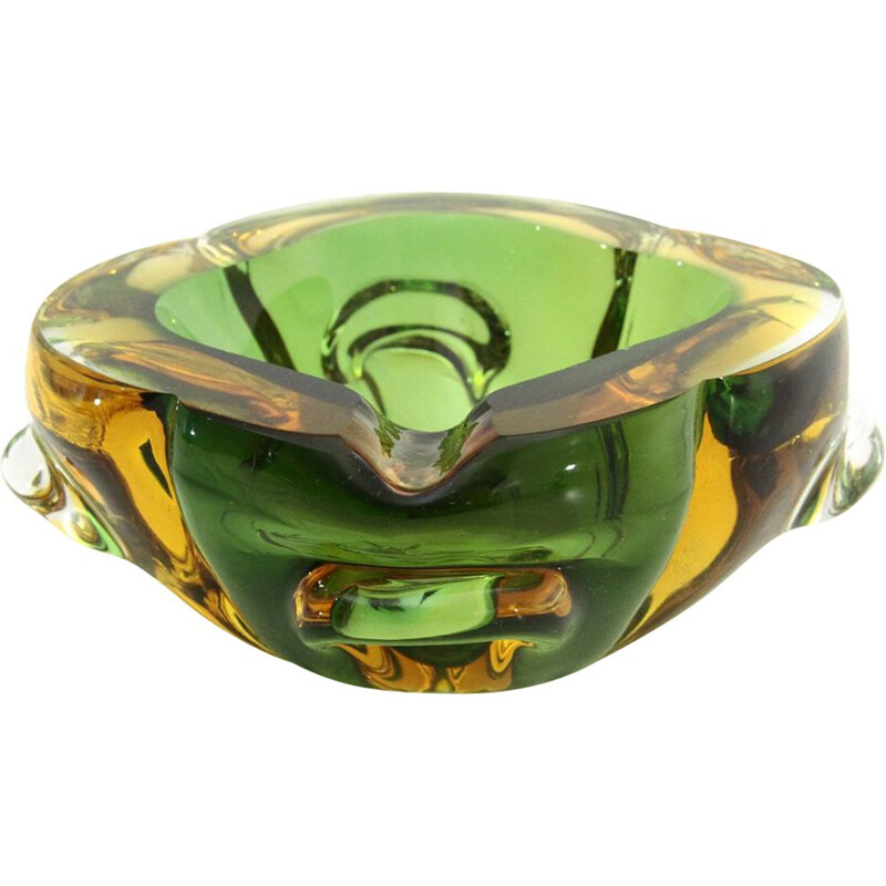 Vintage colored murano glass ashtray, 1950s