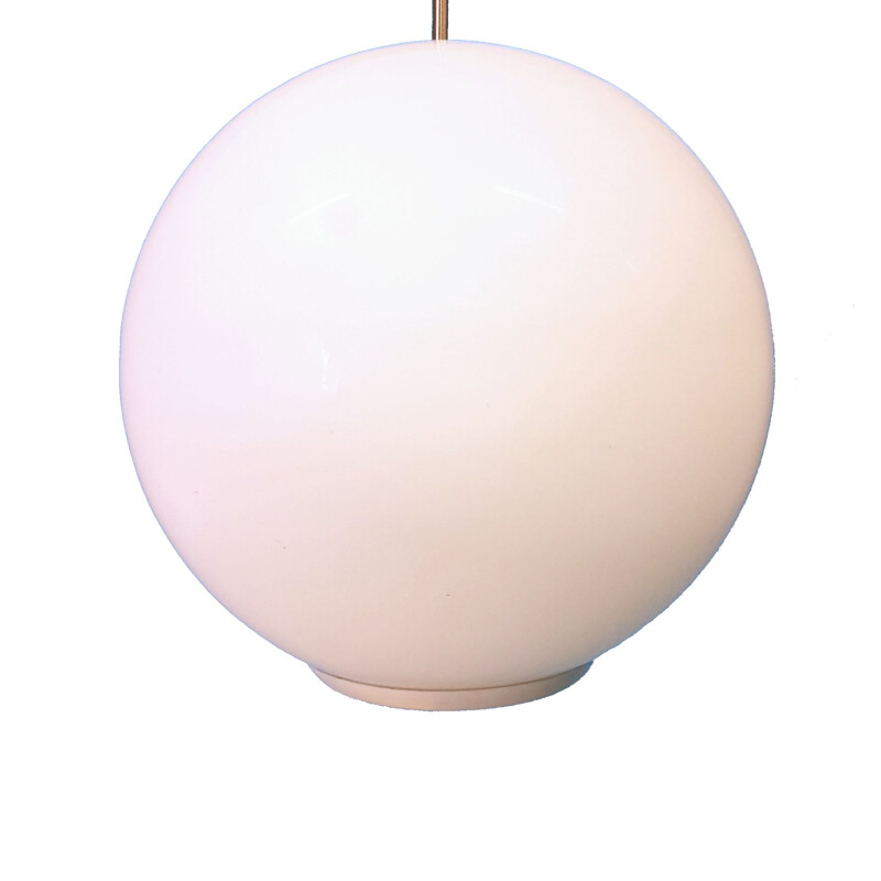 Vintage opaline pendant lamp by Philips, Netherlands 1960