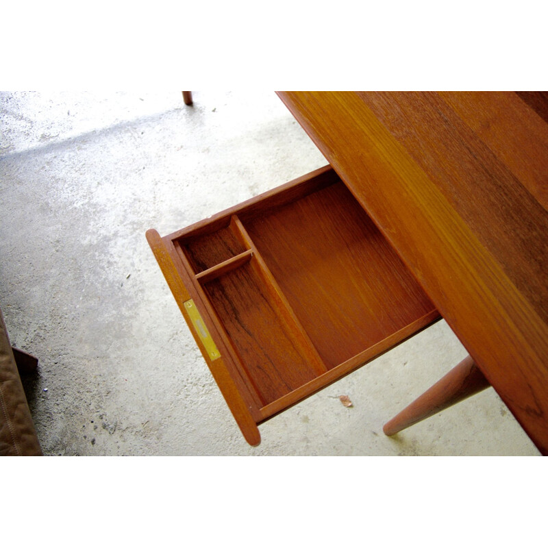 Vintage teak desk by Peter Hvidt from 1955