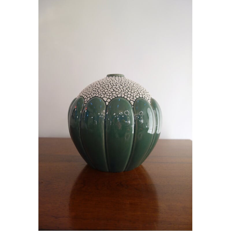 Vase soliflore vintage par Saint Clément, France 1930