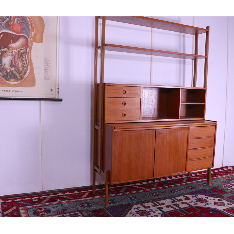 Vintage Teak Bookshelf, 1960 Sweden