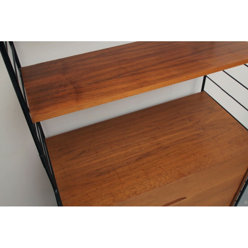 Vintage shelf-system in walnut from WHB, Germany, 1960s