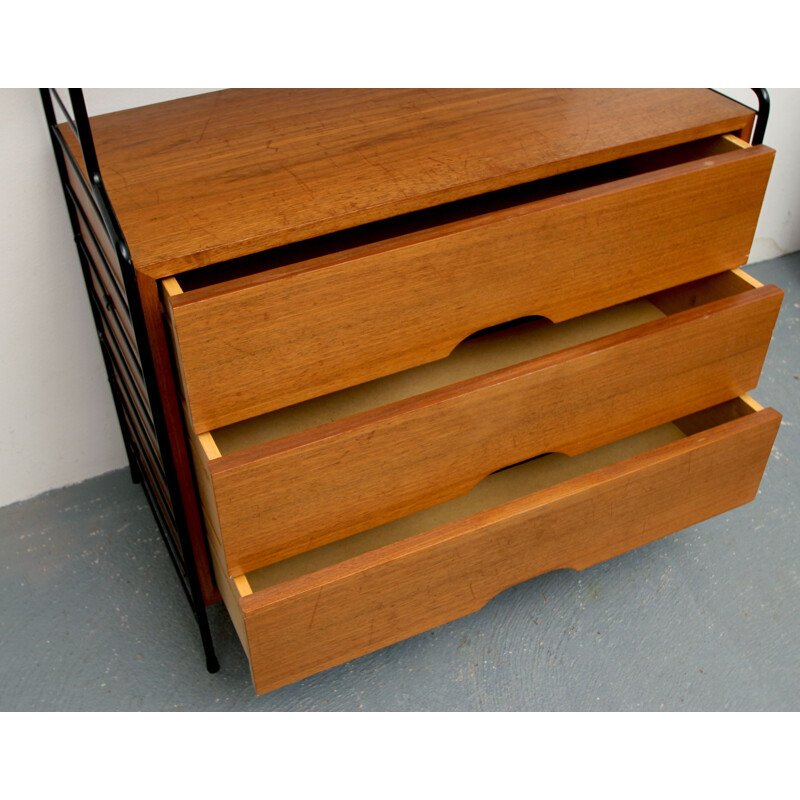 Vintage shelf-system in walnut from WHB, Germany, 1960s