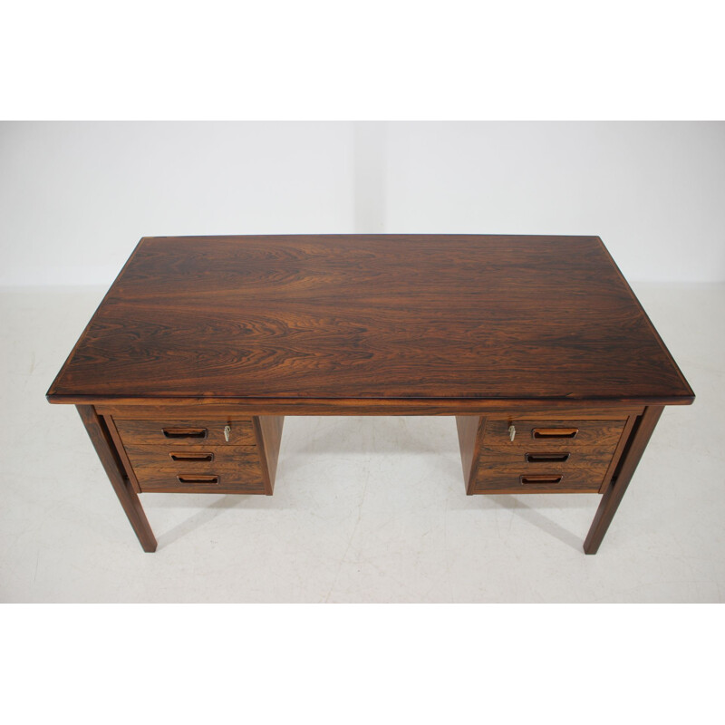 Vintage rosewood desk by Arne Wahl Iversen, Denmark, 1960s