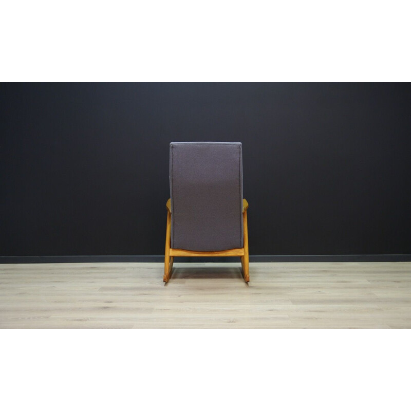 Vintage grey rocking chair, Danish design, 1970