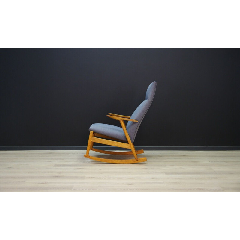 Vintage grey rocking chair, Danish design, 1970