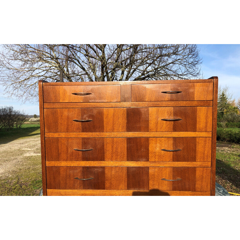 Large vintage 5-drawer chest of drawers, 1950-1960