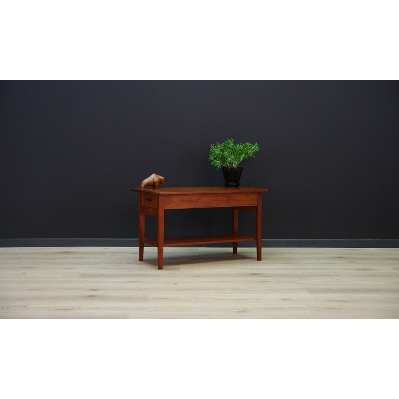 Vintage teak coffee table with addtional shelf, Scandinvian design, 1960