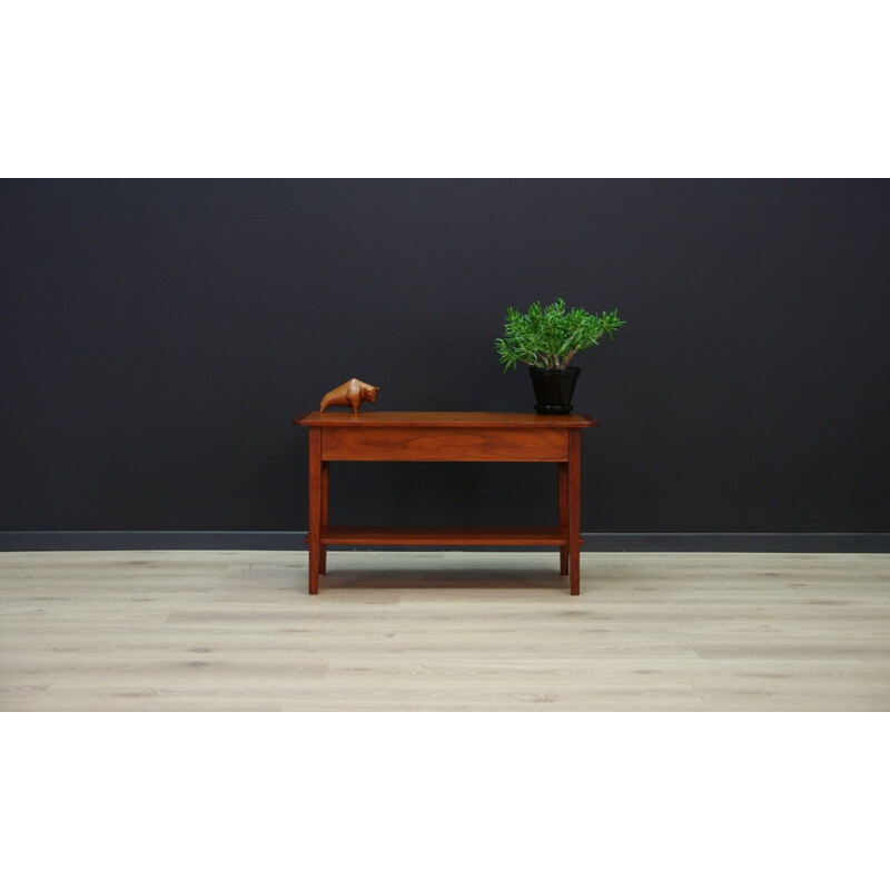 Vintage teak coffee table with addtional shelf, Scandinvian design, 1960