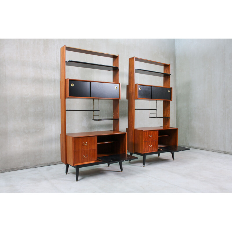 Set of 2 Vintage English Bookshelves, 1950