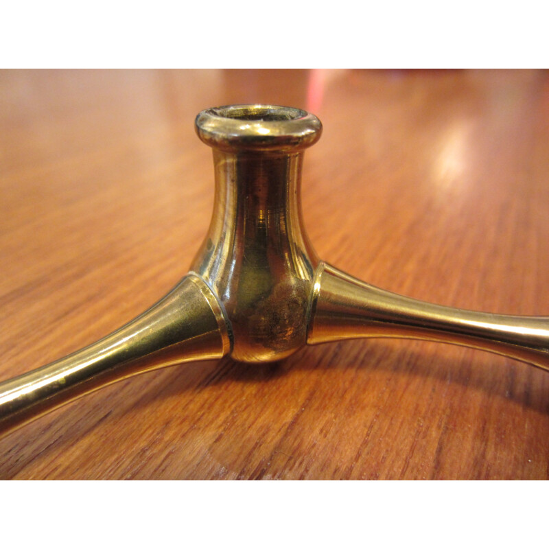 Vintage Scandinavian brass candleholder by Jens Quistgaard