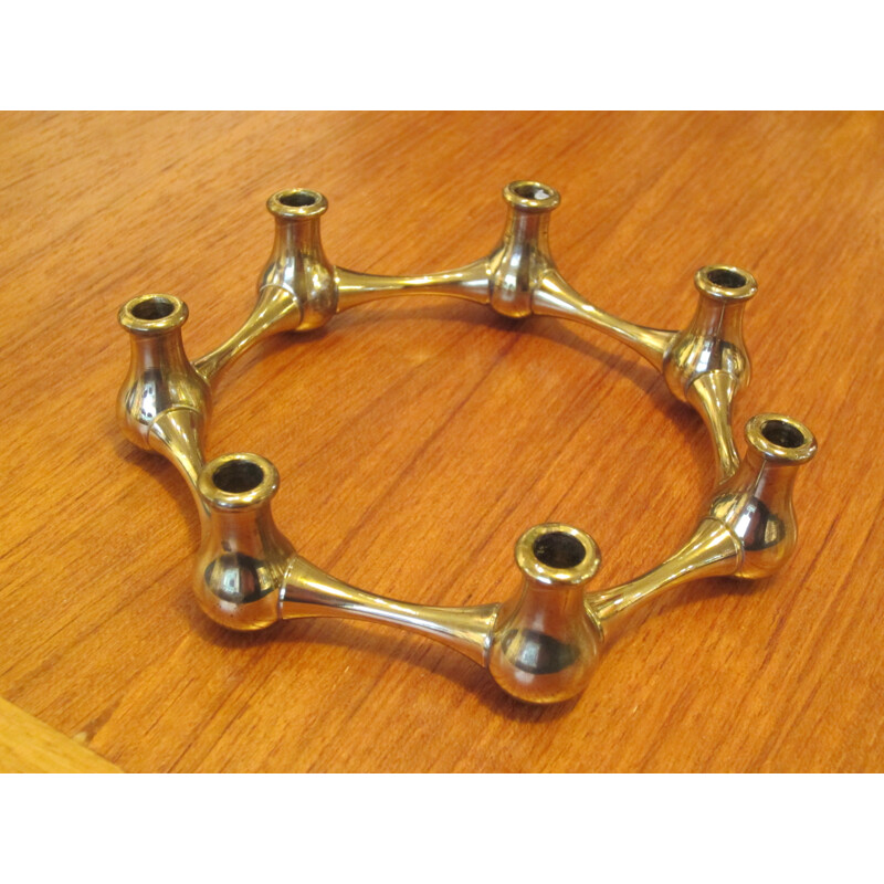 Vintage Scandinavian brass candleholder by Jens Quistgaard