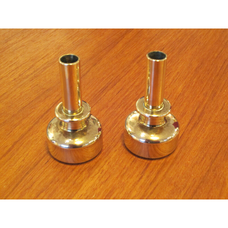 Pair of Scandinavian L92 vintage candlesticks by Hans-Agne Jakobsson