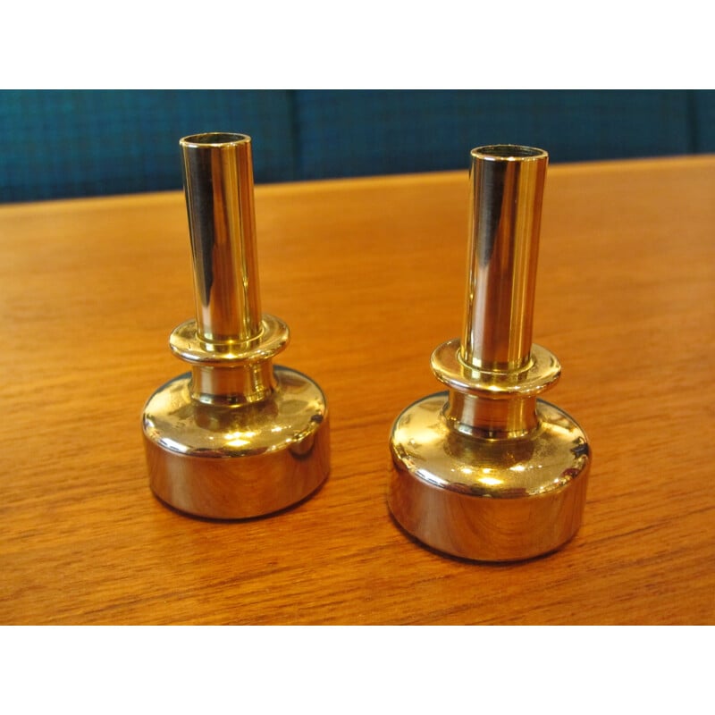 Pair of Scandinavian L92 vintage candlesticks by Hans-Agne Jakobsson