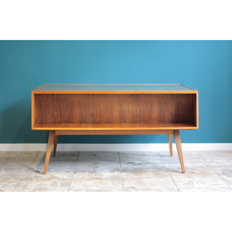 Deutsche Werkstatten Hellerau wooden and glass desk, Franz EHRLICH - 1950s