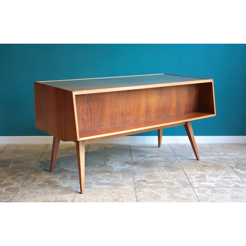 Deutsche Werkstatten Hellerau wooden and glass desk, Franz EHRLICH - 1950s